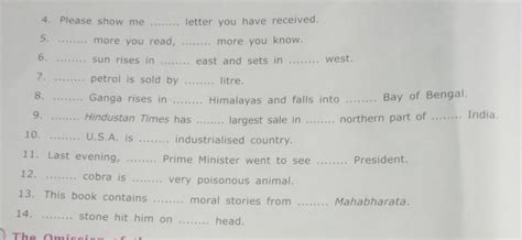 Fill in the blanks with a,anor the where necessary :1. you will get ...