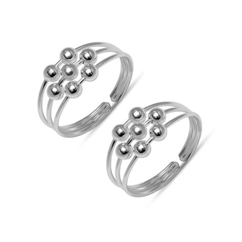 Multi ball silver Toe Ring – Mashha