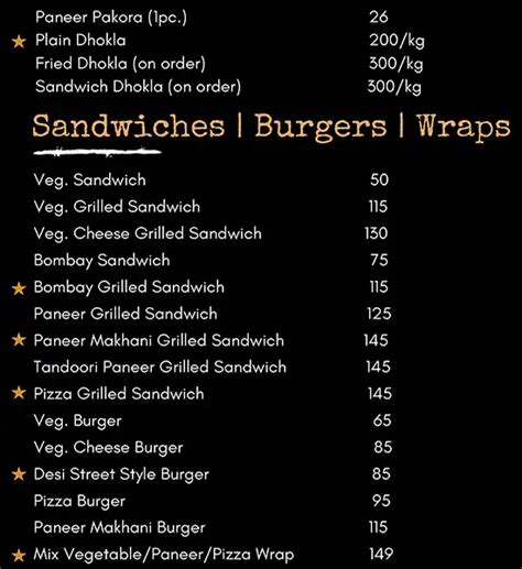 Menu at Superfast Breakfast, New Delhi