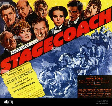STAGECOACH - movie poster - Directed by John Ford - United Artists 1939 ...