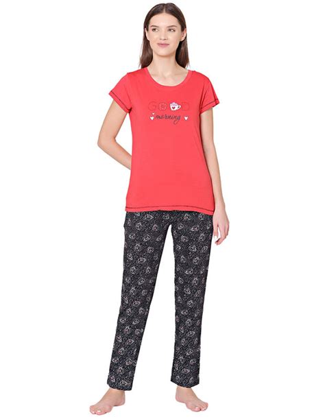 Buy Bodycare Womens Combed Cotton Tshirt & Pyjama Set BSLS11011 Online ...