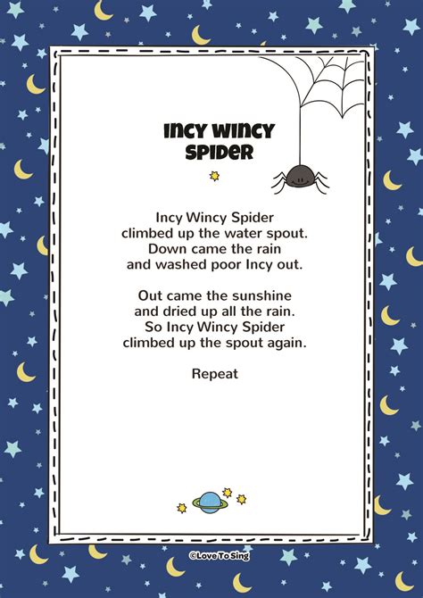 Incy Wincy Spider Song | FREE Video Song, Lyrics & Activities