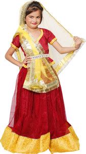 ITSMYCOSTUME Radha Dress for Girls Kids Complete set of 3 Navratri ...