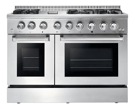 48 Inch Gas Range, Full Gas Freestanding Range with 6 Sealed Burners ...