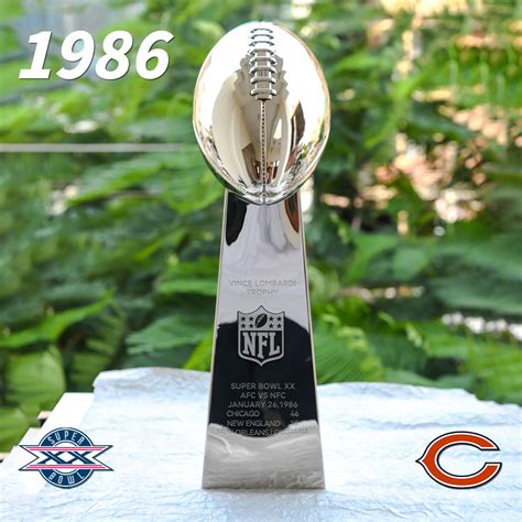 [NFL]1986 Vince Lombardi Trophy, Super Bowl 20, XX Chicago Bears – Stonesing