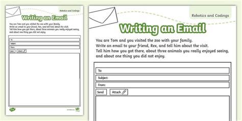 Grade 2-Digital Concepts Worksheet: Writing an Informal Email.