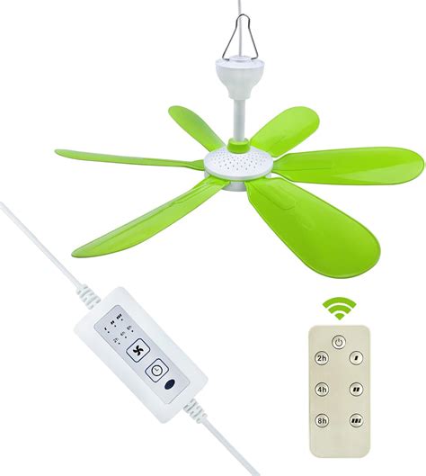 SCOOYEEES USB Powered Portable Ceiling Fan RV Ceiling Fan with Remote ...