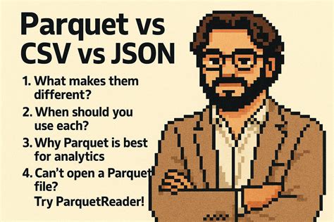 Image result for Parquet File Format vs JSON File Format