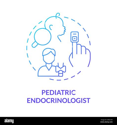 Pediatric endocrinologist blue gradient concept icon Stock Vector Image ...
