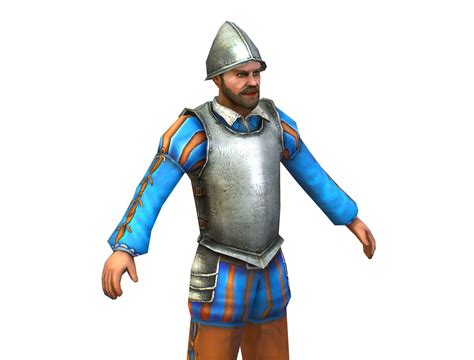 3D model Old Man Spanish Canquistador Officer VR / AR / low-poly | CGTrader