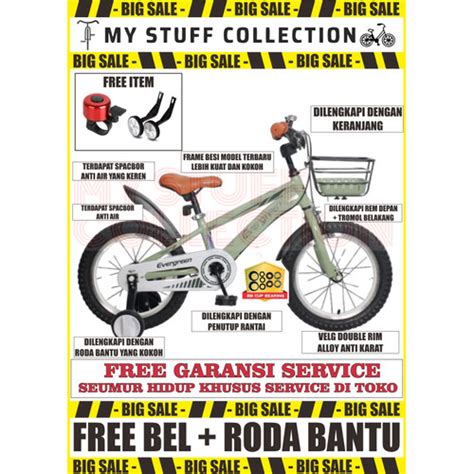 Jual SEPEDA EVERGREEN UKURAN 12 INCH VELG ALLOY MODEL LONDON BIKE COCOK ...