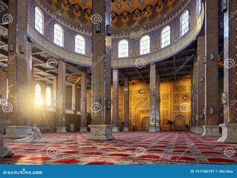 Chinese Islamic-style prayer hall of the Songjiang Mosque in Shanghai, China (established in 1368)