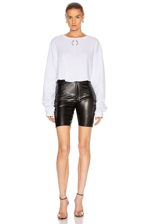 Frankie B Gwen Bull Ring Thermal Shirt in White | FWRD