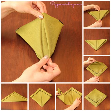 Three Easy Napkin Folds for Spring | Paper napkin folding, Christmas ...