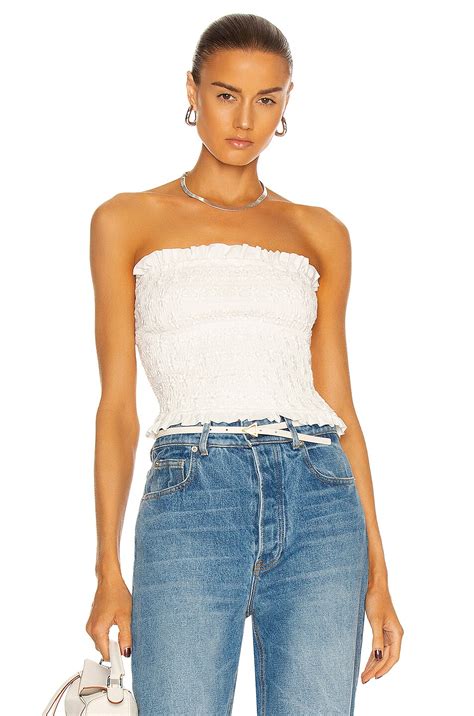CAROLINE CONSTAS Sallie Top in White | FWRD