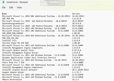 Image result for List of Programs On This Computer
