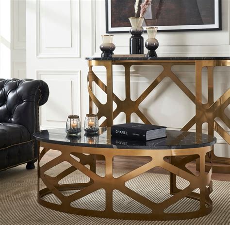 BUY RENOVATION FACTORY | THEBES COFFEE TABLE BLACK CHAMPAGNE ...