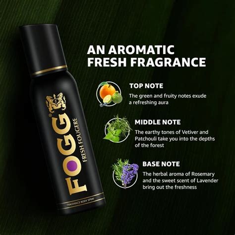 Fogg Fresh Fougere Premium No Gas Deodorant for Men, Long-Lasting ...