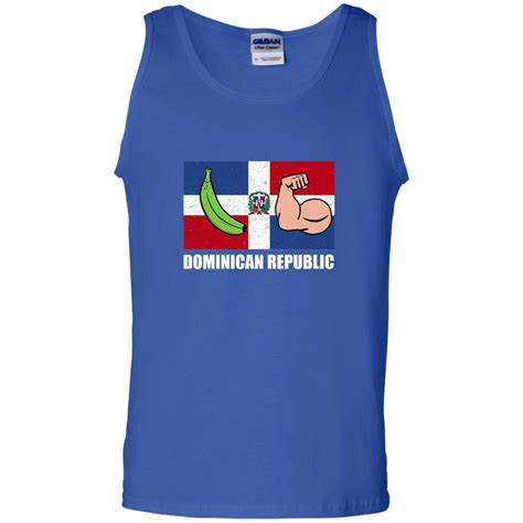 Platano dominican republic flag glass emoji face Tank Top