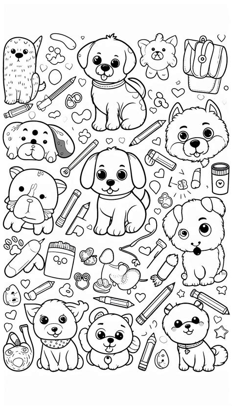 Coloring Pages Cute Dogs