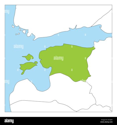 Map of Estonia green highlighted with neighbor countries Stock Vector Image & Art - Alamy