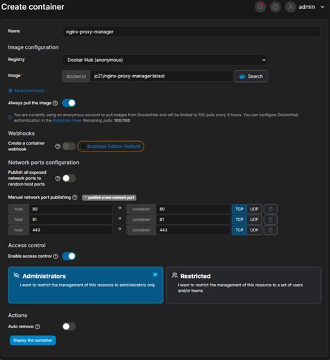 Nginx Proxy Manager Einrichtung unter Portainer - Developbyter Blog