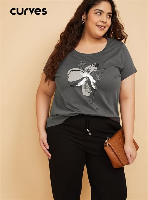 Buy Women Printed T-shirt Online at just Rs. 499.0 - 1000016181321 ...