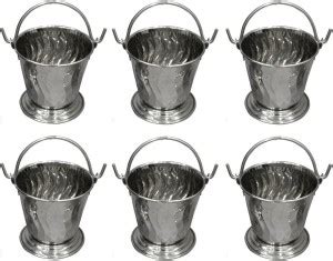 Dynore Stainless Steel Daal/Sabji/Gravy Serving Bucket/Balti Small- Set ...