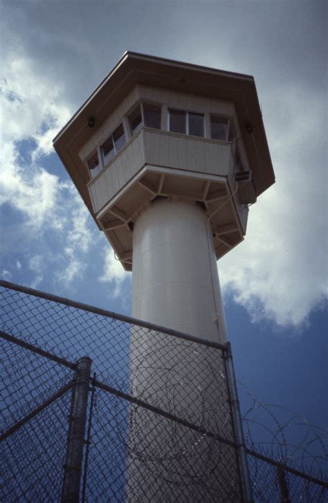 Florida Memory • Close-up view of the Holmes Correctional Institution guard tower.