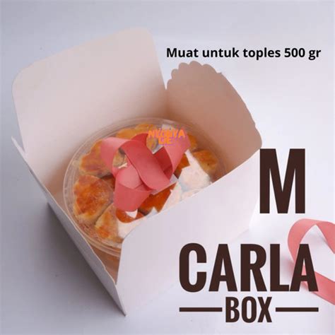 Jual CB01A 15x15x8 Cm Carla Box Kotak Kue MANGKOK TWOTONE RENDA Duplex ...