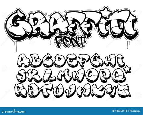 Different Graffiti Styles Alphabet