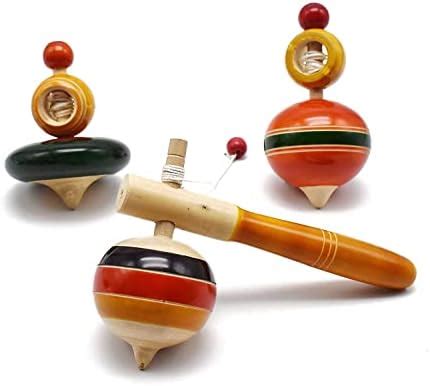 Buy Channapatna Toys Wooden Spinning Tops Toys (3 Years+) - Lattu ...