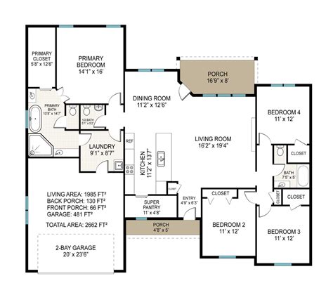 1985 ft² Floor Plan, Khalifa Court – Pyramid Homes | Home Builders ...