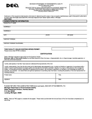 Fillable Online NPDES Fee Appeal Request Fax Email Print - pdfFiller