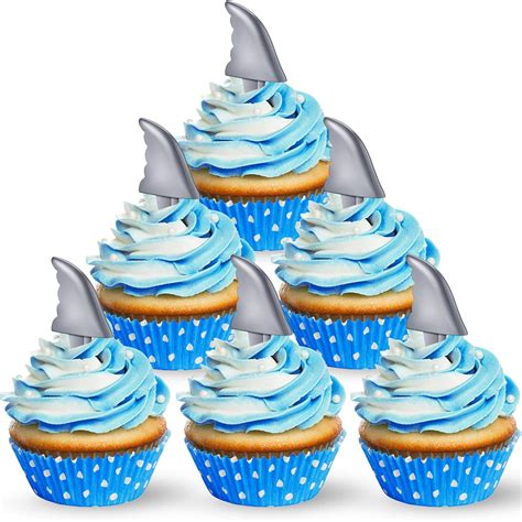 36 Pieces Shark Fin Cupcake Toppers Shark Fin Cake India | Ubuy