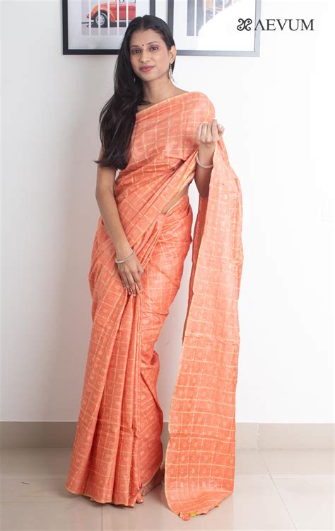 Katan Silk Saree with Checks - 2331 – AEVUM