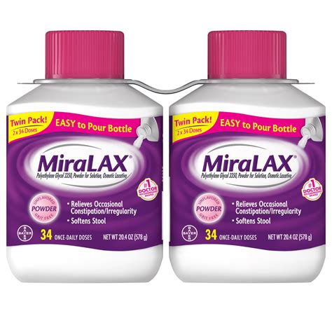 Miralax Powder Laxative, 68 Doses - Walmart.com