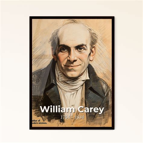 William Carey, 1761 - 1834, British missionary - A Drawing Of A Man ...