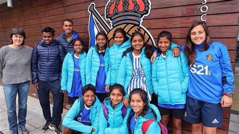 Jharkhand rural girls get football training in Spain with Real Sociedad ...