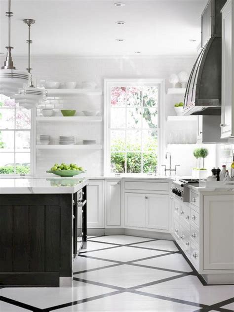 30 Most Popular Kitchen Design With Black White Flooring Ideas 23 ...
