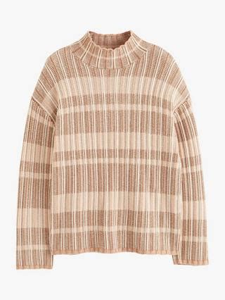 Chinti & Parker Dora Stripe Wool Cashmere Jumper, Cream/Multi