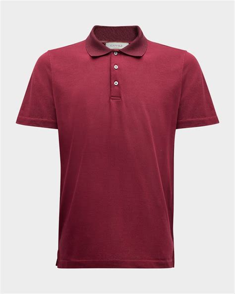 Canali Men's Cotton Pique Polo Shirt | Neiman Marcus