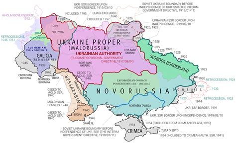 Map showing historical border change of present Ukrainian territory. : r/MapPorn