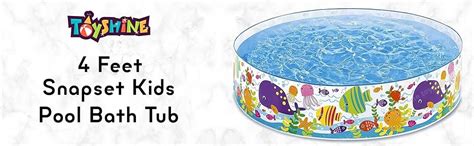 Buy Toyshine 4 Feet Snapset Kids Pool Bath Pool Tub, Summer Water Fun ...