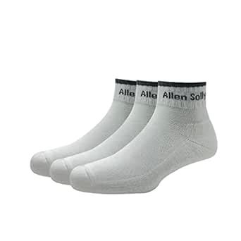 Buy Allen Solly Men'S Cotton Ankle Length Socks (Pack Of 3) - White at ...