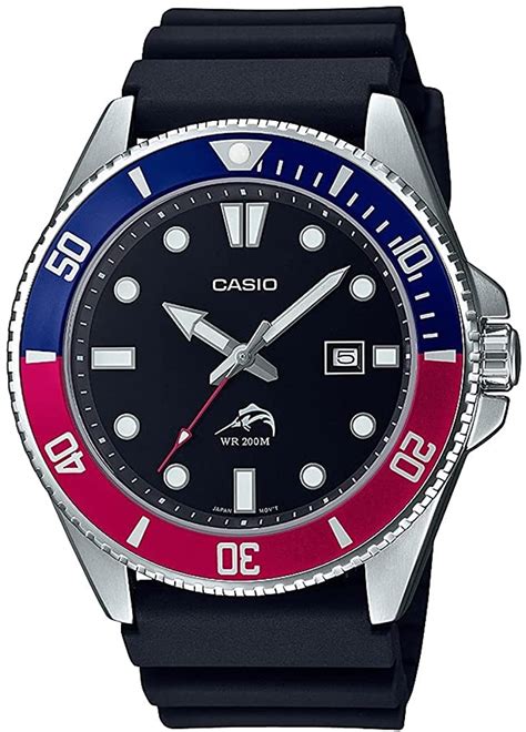Casiomdv 106 Series Mens Watch Diver Watch Overseas Model Blue ...