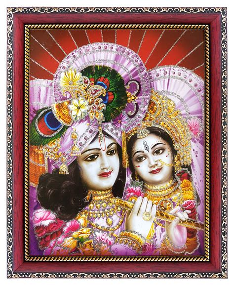 Buy Koshtak Radha Krishna/kanha ji Photo Frames with Unbreakable Glass ...