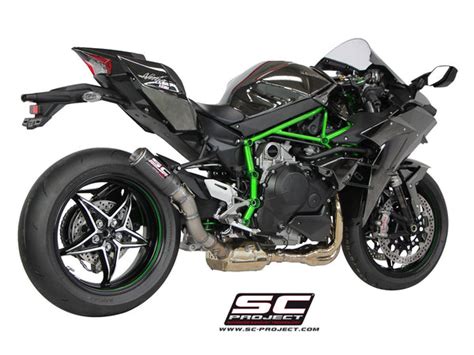 SC Project CR-T Slip-On Exhaust for Kawasaki Ninja H2 2015-20 ...