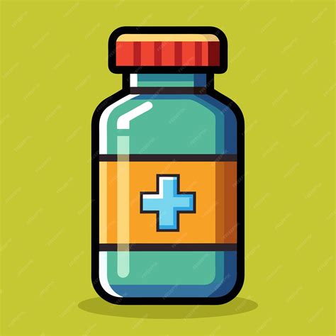 Medicine bottle clipart cartoon style vector illustration | Premium AI ...