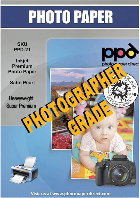 PPD Inkjet Super Premium Satin Photo Paper - 100 India | Ubuy